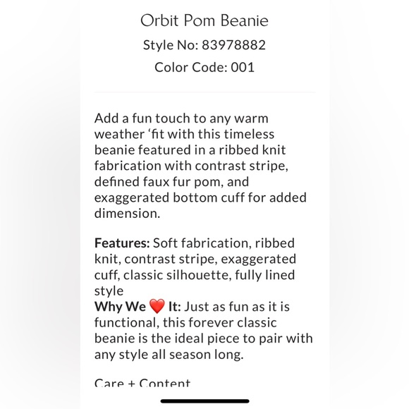 Free People ⛸️ Orbit Pom Beanie New with Tags 💎 - Picture 5 of 6